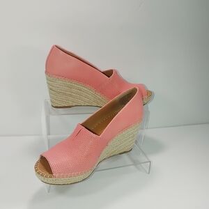 Gentle Souls Kenneth Cole Womens Size 6 Boho Charli A-Line Leather Wedge Sandals